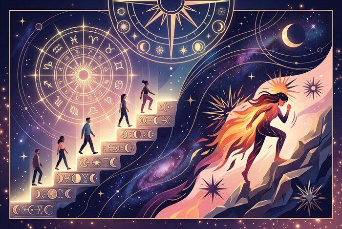 Create an image for below content, and size is 1200x800 pixels, and without content , and it is created for the purpose of astrology with new design Why Consistency Beats Motivation