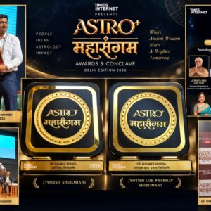 Dr. Shanker Adawal at Astro+ Mahasangram 2026 with panel discussion highlights and two astrology honours